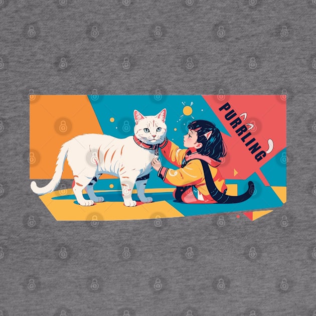 "Purrling" Colorful Geometric Design - Banner Type by KroomanL